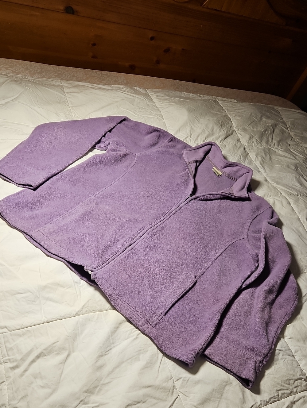 L.L. Bean Lavender Full-Zip Fleece Jacket